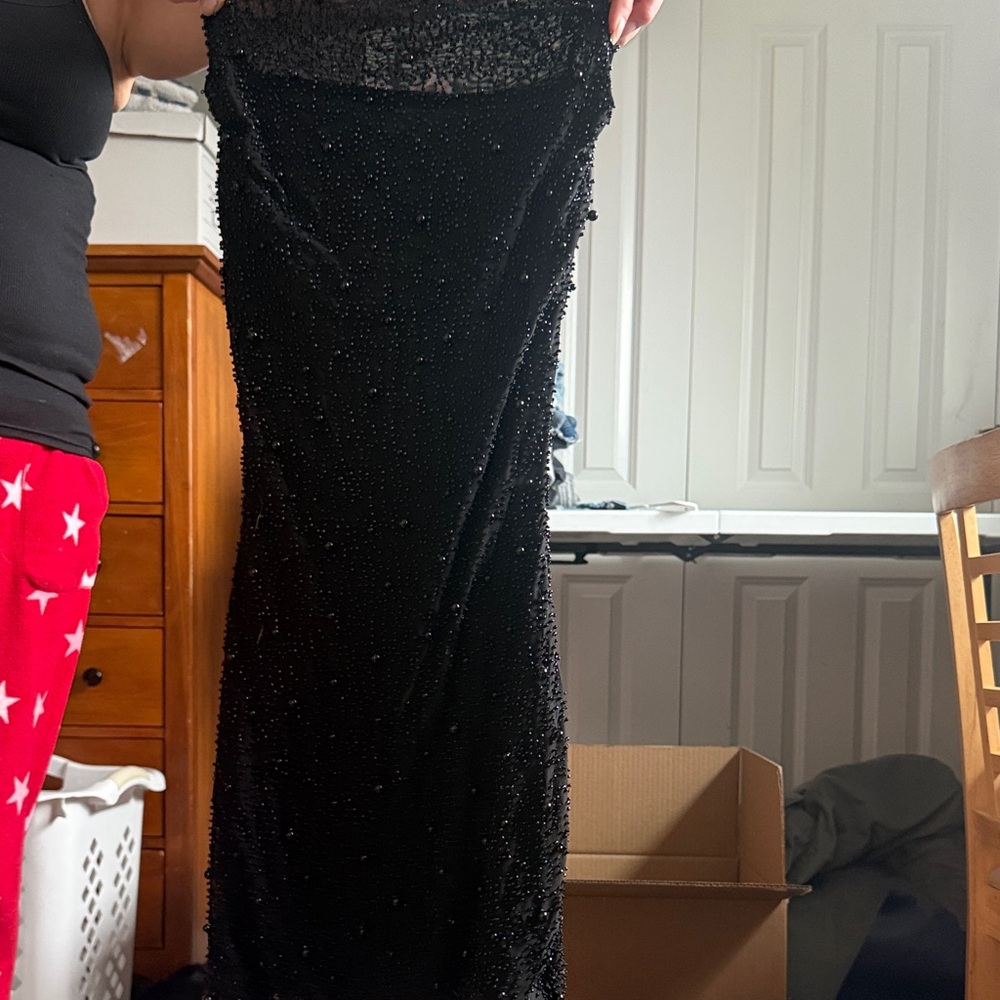 Windsor Black Beaded short dress